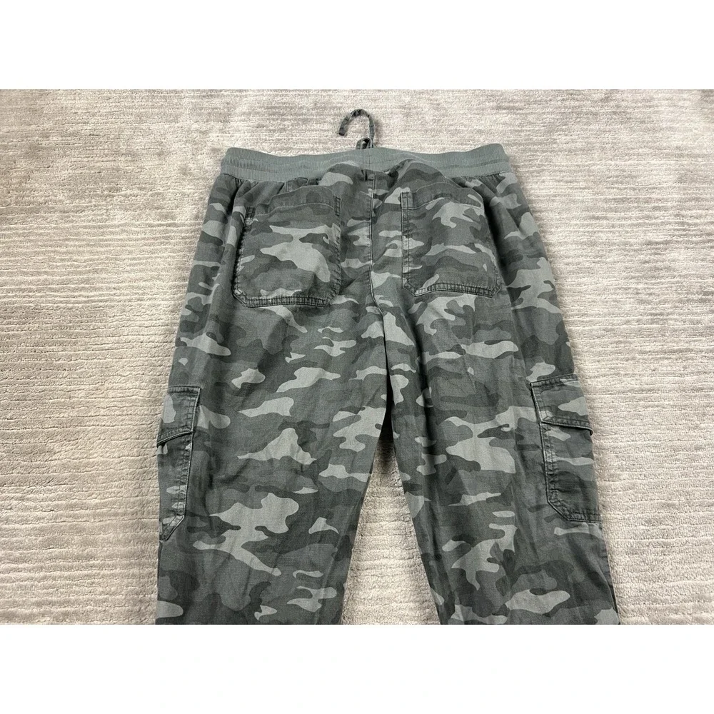 Gap Camouflage Joggers Womens Large‎ Pull On Elastic Waist Cargo - Picture 10 of 16